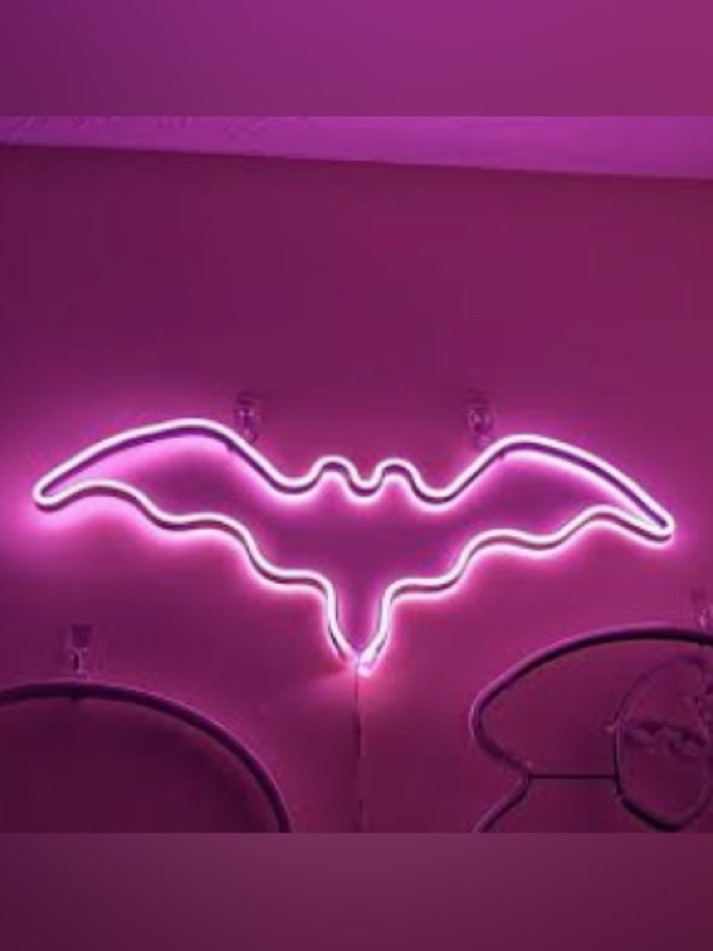 Target Pink Neon Bat Wall Art